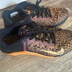 Nike Women's Leopard Print Sneakers - Black, Gold, and Pink